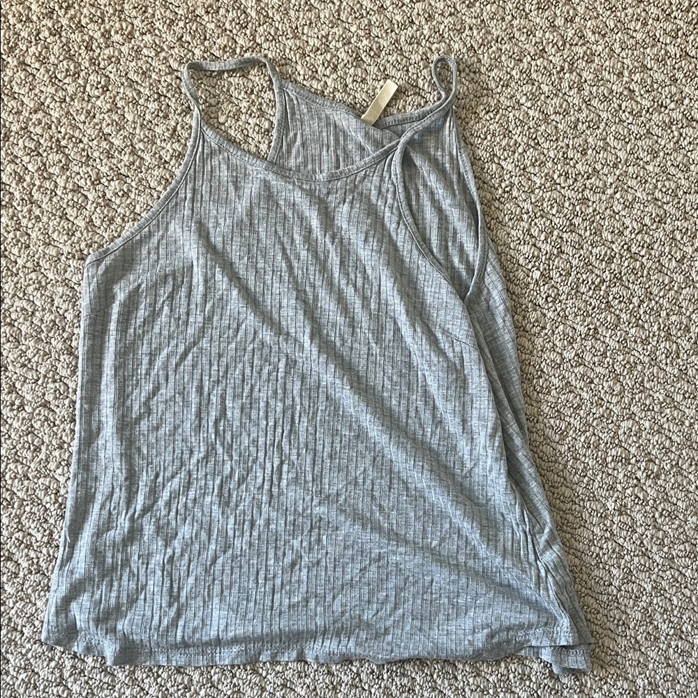 Gray Ribbed Tank